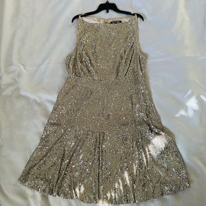 Silver sequin Gianni Bini cocktail dress